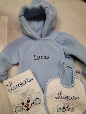 12m Widgeon, Bib, Towel LUCAS MONOGRAM Bundle